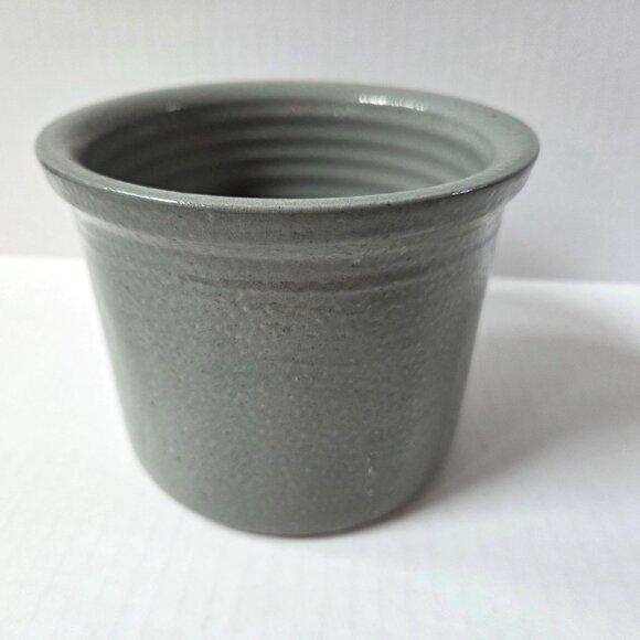 Eldreth Pottery Snowman Crock Blue Salt Glaze Christmas Winter Decor - Picture 3 of 8